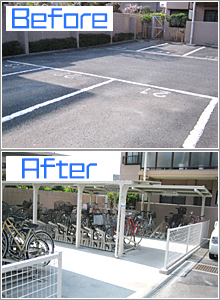 某マンション　駐輪場増設