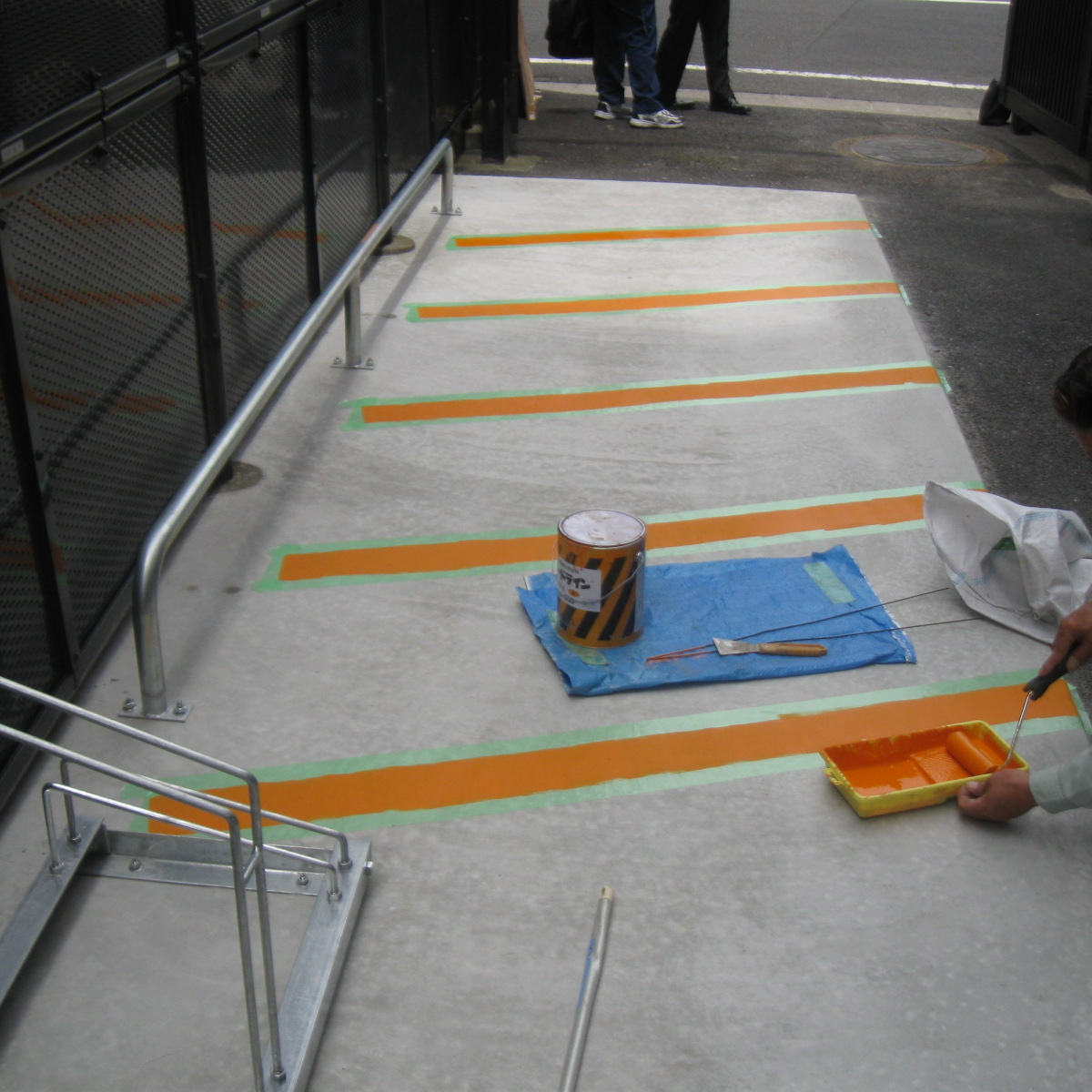 区画ライン引き